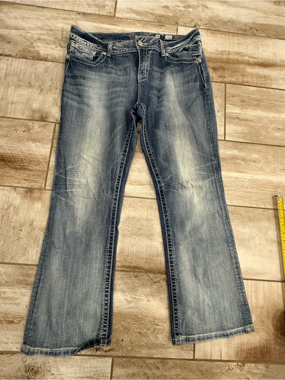 Miss Me Faded Light Blue Flare Jeans